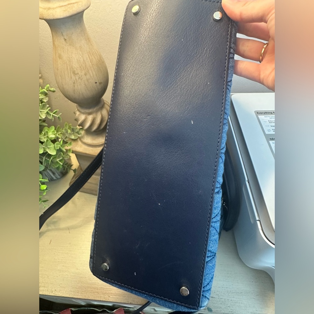 3F Kate Spade Meena Briar Lane Denim Quilted Purse Crossbody Bag - Picture 5 of 13